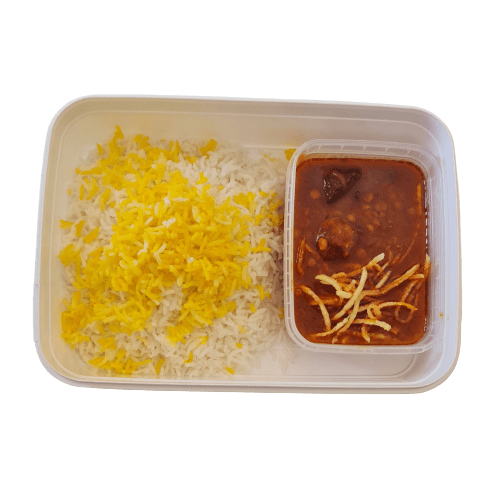 چلوخورشت قیمه سیب زمینی